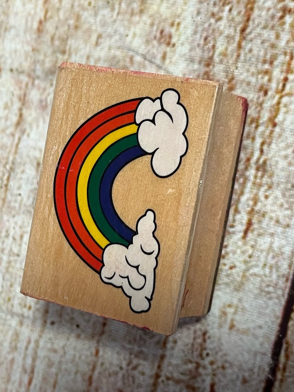 Rainbow rubber stamp